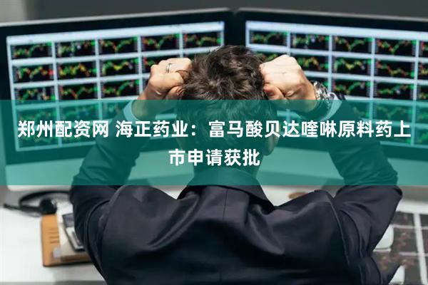郑州配资网 海正药业：富马酸贝达喹啉原料药上市申请获批